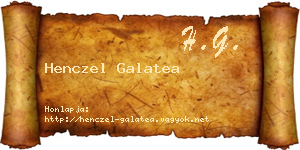 Henczel Galatea névjegykártya